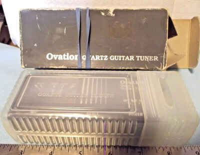 Vtg Guitar Tuner Ovation Quartz No 9649 Purchased In 1983 In Case in box