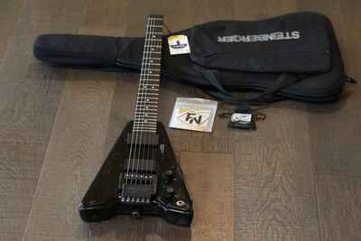 1980s Steinberger USA GP2T Headless Electric Guitar Black + OGB