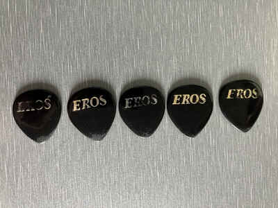 5 x Vintage EROS guitar picks (1980s)