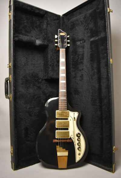 1959 Supro Triple Tone Model 1575 Black w / HSC