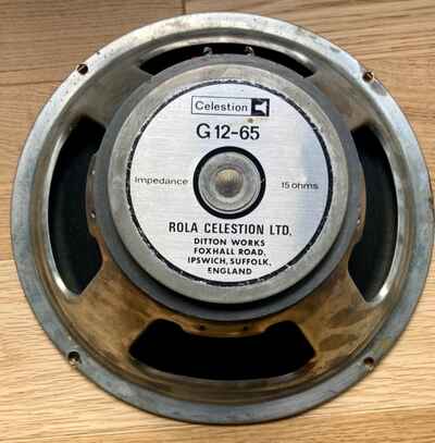 Vintage Celestion G12-65H 12?? Speaker 15ohm - UK Made - Kurt Müller Cone