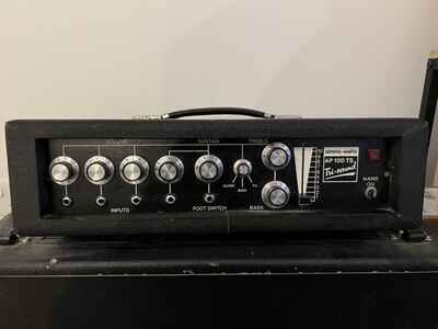 Vintage 1970s Simms Watts Ap100 TS Tri-Sound Guitar Amplifier Head