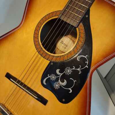 Decca DMI 207 Acoustic Guitar Japan 6 String Semi Playable Wall Hanger Vtg MIJ