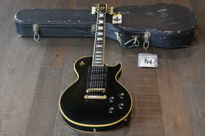 Vintage! 1972 Gibson Les Paul Custom Black Beauty Black Ebony 3 Pickup! + OHSC