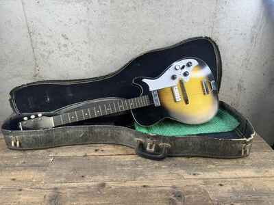 Vintage Silvertone Guitar With Case Electric