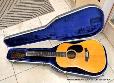 Martin 1974 D12-35 12 String Acoustic Guitar w / Hard Case please read description