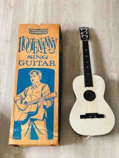 Vintage 1964 Emenee Hootenanny Guitar with Box