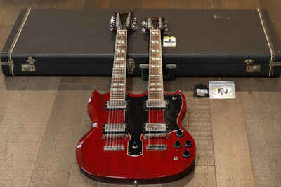 Vintage! 1986 Gibson EDS-1275 Double-Neck SG Electric Guitar Cherry Red + OHSC