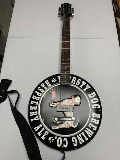 8 RARE HANDMADE THIRSTY DOG BREWING CO LABRADOR LAGER METAL TACKER GUITARS