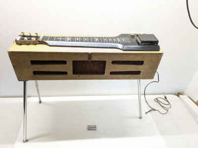 Vintage 1950s Harmony Consolectric Lap Steel Guitar / amplifier! Adjustable Legs!