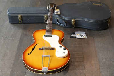 Vintage! 1965 Epiphone E444T Granada Hollowbody Guitar Cherry Sunburst + Case
