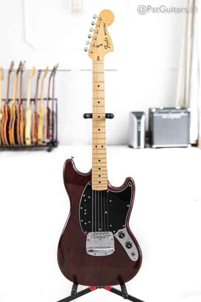 1978 Fender Mustang Guitar in Walnut (Mocha)