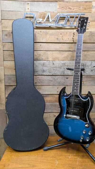 Gibson SG 2001 P90 Custom Refinish Metallic Blue Black Burst w /  Case