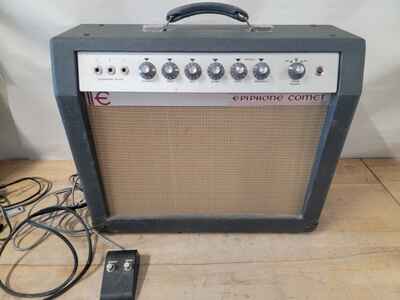 VINTAGE Epiphone Comet EA-32 Vintage Tube Amp, Reverb & Tremolo Pedal, READ!