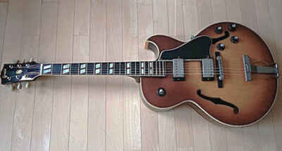 All original! 1982 Greco FA-700 Ice Tea Sunburst ES-175 Clone MIJ +Gibson String