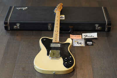 Vintage! 1972 Fender Telecaster Custom Electric Guitar Blonde + OHSC