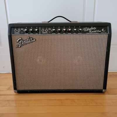 1966 Fender Vibrolux Reverb 35-Watt 2x10" Black Panel