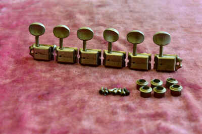 Vintage 1959 PRE-CBS Fender Stratocaster Single Line Kluson Tuner Set 1958 1957