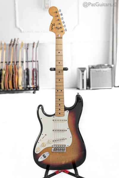 1974 Fender Stratocaster Left-Handed in Sunburst. RH conversion. 7 9lbs