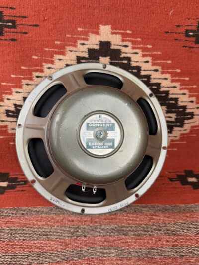 1966 Jensen Concert 12" Guitar Amplifier Speaker EM1202 Vintage 1960