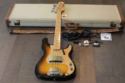 Vintage! 1958 Fender Precision Bass Electric Bass Guitar Sunburst + HSC
