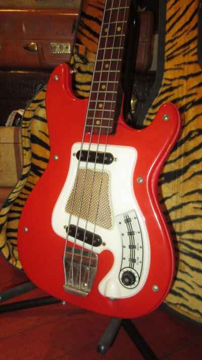 1965 Hagstrom Hagstrom I Electric Bass Red w. Original Case