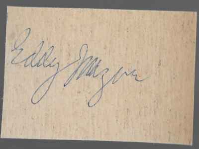 Eddie Mazur 1950-57 Montreal Canadiens Chicago Blackhawks Vintage Autograph!