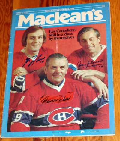 1976 Montreal Canadiens Maurice Richard Beliveau Lafleur Signed Magazine!