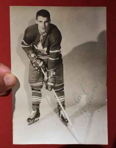 Vintage 1958 Carl Brewer Signed Original Studio Photo Toronto Maple Leafs!