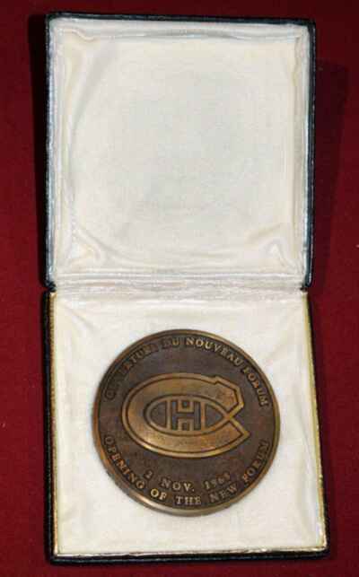 Rare Denis Brodeur 1968 Montreal Canadiens Forum Opening Day Bronze Medallion