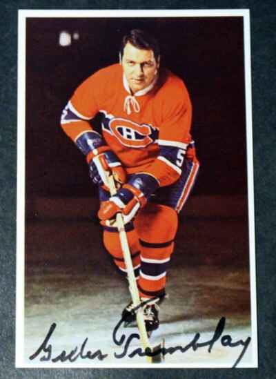 Rare Shortprint 1969 Montreal Canadiens Gilles Tremblay Signed SP Postcard !