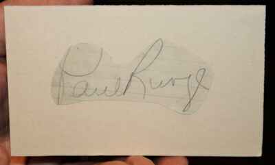 Rare Paul Runge Montreal Canadiens Boston Bruins 1930-38 Autograph Cut dec 1972!