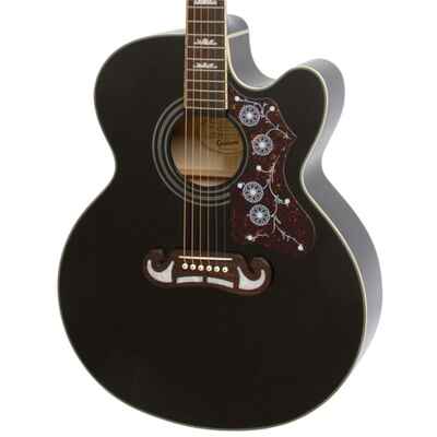 Epiphone J-200 EC Acoustic-Electric Guitar - Black