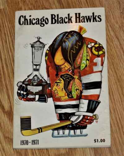 Vintage 1970 Chicago Blackhawks Yearbook Signed by 12 Bobby Hull Mikita Esposito