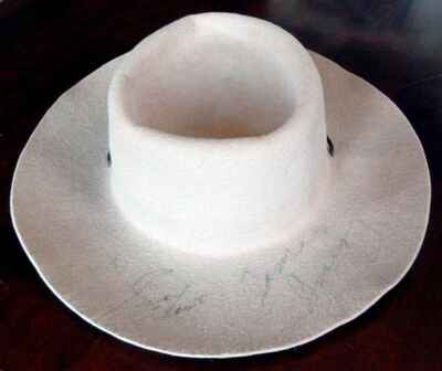 1966 Calgary Stampede Cowboy Hat Signed Gordie Howe James Drury The Virginian!