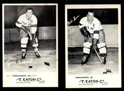 Rare New Westminster Royals 1953-54 T Eaton Co. Regional Promotional Postcards !