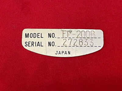 VINTAGE TEISCO GUITAR SERIAL NUMBER PLATE TAG EP-200B JAPAN MIJ Part