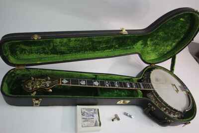 Vega Vegaphone De-luxe 1926 plectrum 4-string banjo fancy origal lifton case