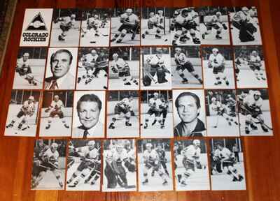 Vintage 1981-82 Colorado Rockies Last Season Complete Hockey NHL Postcard Set!