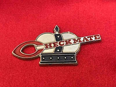 Vintage 1960s CHECKMATE Guitar LOGO EMBLEM Badge ORIGINAL Japan Teisco