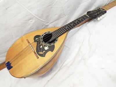 Early Kent Melon Bowl Back Mandolin Ornate Wooden Musical String Instrument Lute