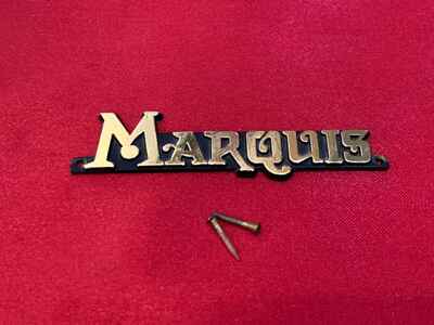 VINTAGE MARQUIS TEISCO  GUITAR LOGO BADGE METAL GOLD MIJ JAPAN Part