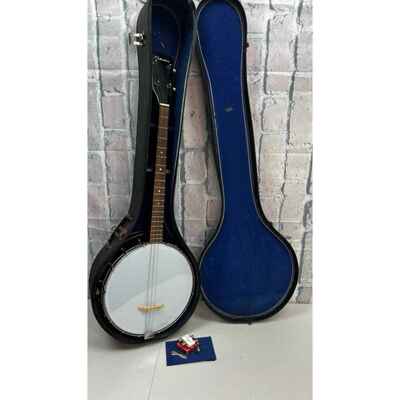 Silverton Vintage 4 String Tenor Banjo with Leather Hard Case