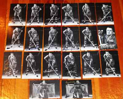 Rare 1968-69  Montreal Canadiens Complete (20) Postcard Set All Autographed!