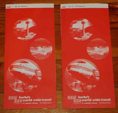 2 - 1976 Vancouver Canucks Team Flight Plane Tickets Graves Gerry O