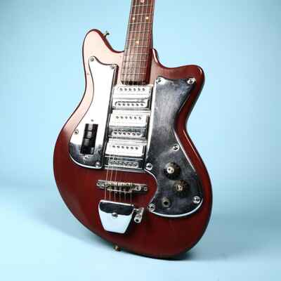 1960s Douglas Teisco SEG-3 Hickory MIJ Three-Pickup St. George Japan Guitar
