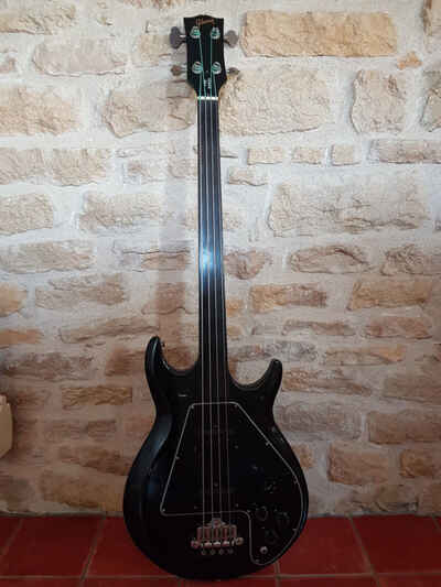 Basse Gibson Ripper Fretless Black Ebony  ~  1976