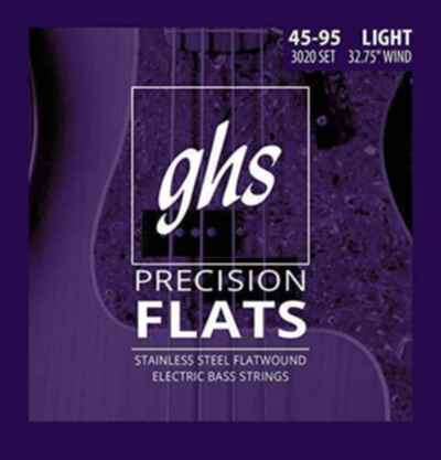 Strings 3020 Short Scale 4-String Bass Precision Flats, Stainless Steel Flatw