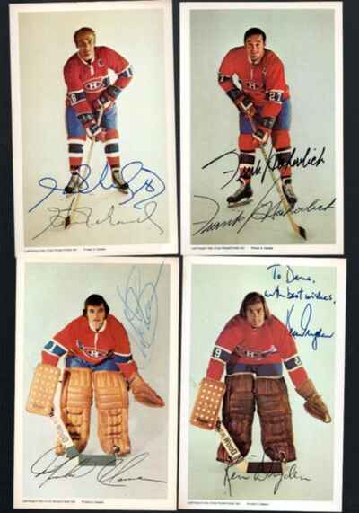 2 Complete Sets 1972 1973 Montreal Canadiens Postcards Signed Ken Dryden Lafleur