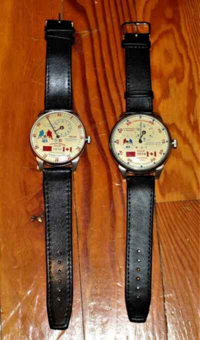 Vintage 1972 1974 USSR Team Canada Summit Series Hockey Regulateur Watches CCCP!